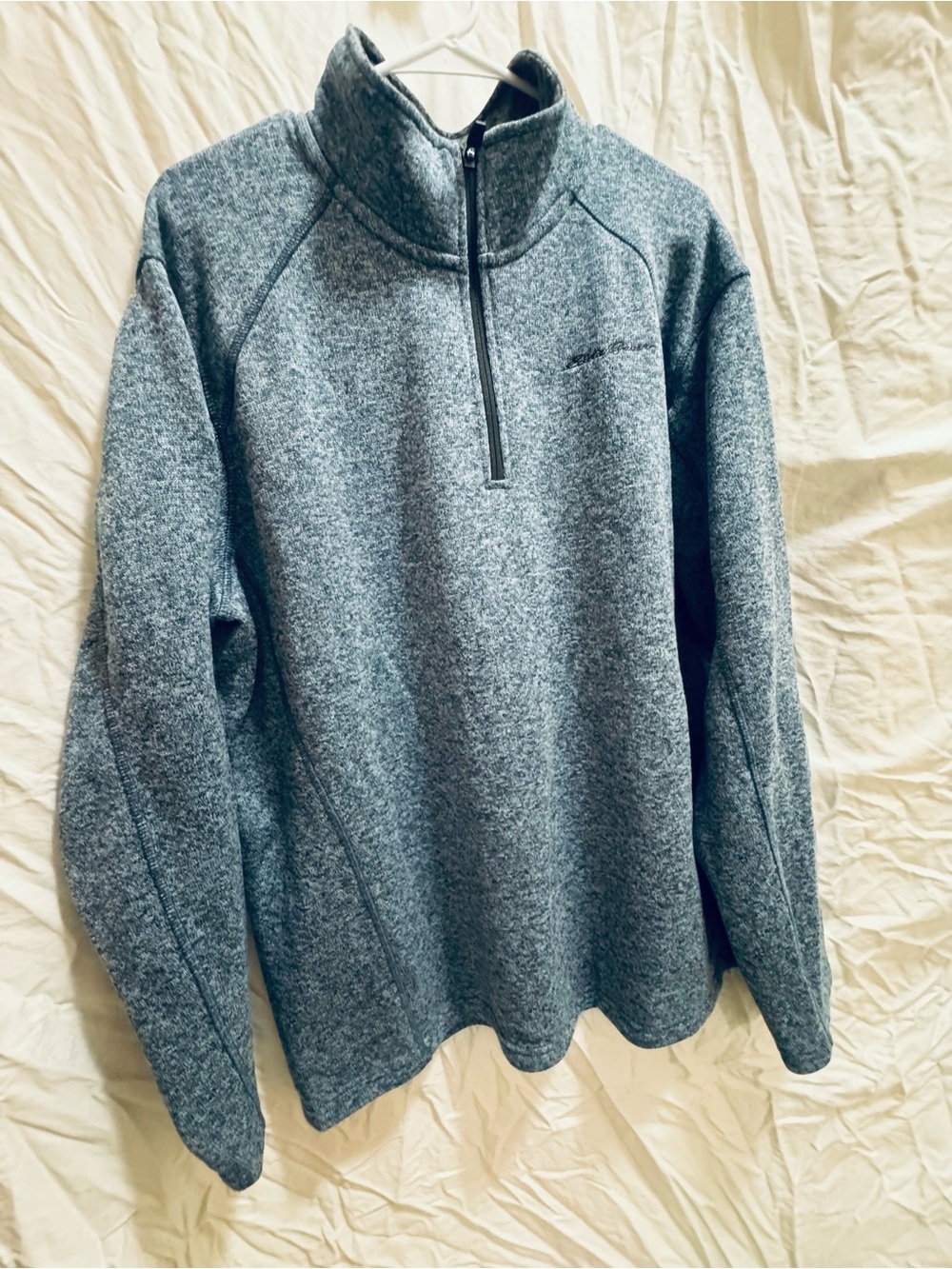 Eddie Bauer Heather blue Half-Zip Pullover Sweater